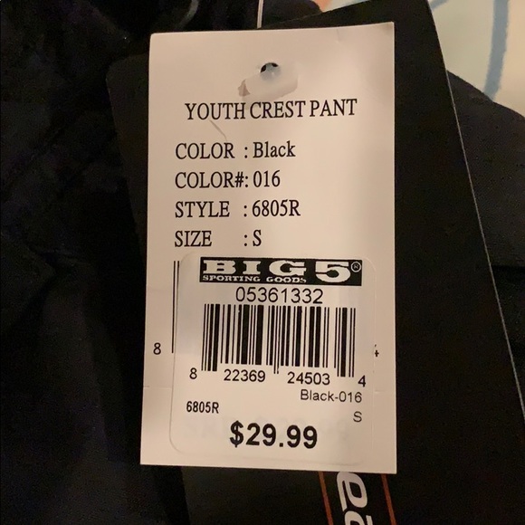 Black Youth Small Snow Pants - Picture 7 of 7